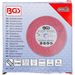 Disc pentru ascutit, 100x3,2x10 mm (1/4", 0,325" si 3/8") pentru BGS 3180, BGS 3177 - Img 3