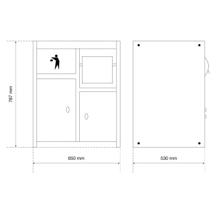 Dulap de subpozare cu suport role şi modul de deşeuri, BGS 80202 - Img 2