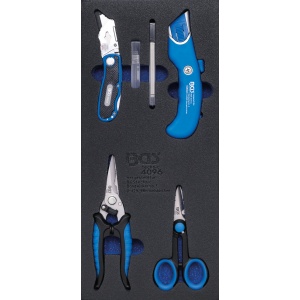 Echipare pentru dulap 1/3,set cutter si foarfeci, 6 piese, BGS 4096