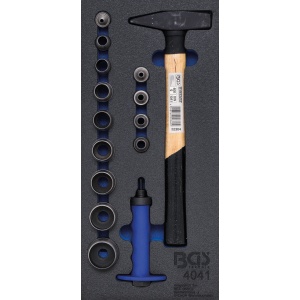 Echipare pentru dulap 1/3, set preducele cu ciocan, 15 piese, BGS 4041