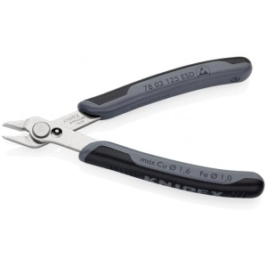 Electronic Super Knips® ESD Sfic de precizie Ø 0,2 – 1,6 mm, manşoane multicomponent, lungime 125 mm, Knipex 7803125ESD - Img 2