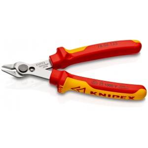 Electronic Super Knips® VDE Sfic de precizie Ø 0,2 – 1,6 mm, manere multicomponent, testate VDE, lungime 125 mm, Knipex 7806125 - Img 2