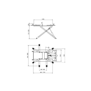 Elevator auto tip foarfeca mobil, capacitate de ridicare 2,7 tone, Lincos STD-6227 230V - Img 6