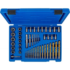 Extractor şuruburi şi piuliţe cu set burghie pe stânga, 2 - 18 mm, 49 piese, BGS 70329 - Img 4