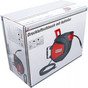 Furtun aer comprimat cu derulator, automat, 12 m + 2 m, BGS DIY 71048 - Img 5