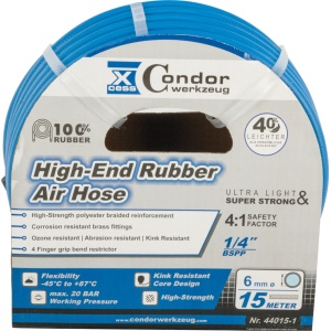 Furtun DL ø6mmx15m, cauciuc solid high-end, fără cuplare, Condor 44015-1 - Img 1