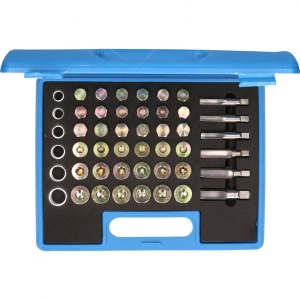 Kit de reparatii pentru filetul dopului de scurgere a uleiului, 114 buc, Brilliant Tools BT711300 - Img 2