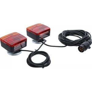 Lampi remorca cu suport magnetic | 2 piese, BGS DIY 80960 - Img 1