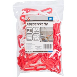 Lanţ delimitare zona | roşu - alb | Material plastic | 5 m, BGS DIY 80809 - Img 3