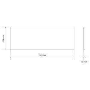 Placă de lucru din lemn masiv, 1300 x 550 x 30 mm, BGS 80208 - Img 2