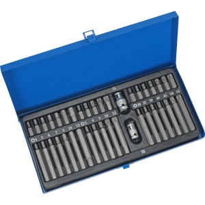 Set biti combinati, hex,spline, torx, act. 3/8"+1/2", 40 buc, Condor 210-4 - Img 2
