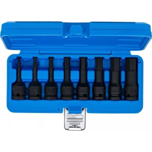 Set biţi de impact Imbus 5 - 19 mm, lungime 75mm, antrenare cu tubulara 12,5 mm (1/2"), 8 piese, BGS 5481 - Img 4