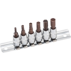 Set biti imbus, xcess performance, act 1/4", hexagon 3-8 mm, 6 piese, Condor 24002 - Img 2