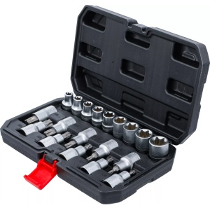 Set biti Profil Torx T20-T70 pe tubulara 1/2" si chei tubulare Profil E-Type E10-E24, 19 piese, BGS DIY 95100 - Img 3