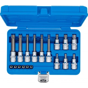 Set biti Torx cu tubulara T10 - T60, antrenare 6,3 mm (1/4") + 12,5 mm (1/2"),18 piese, BGS 5173 - Img 4