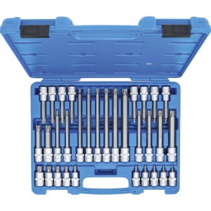 Set biţi Torx Plus TP20 - TP70 cu gaura pentru suruburi cu lacas de securizare, antrenare 12,5 mm (1/2"), 32 piese , BGS 5191 - Img 1