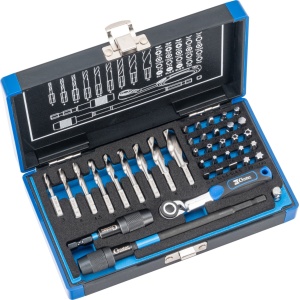 Set burghie elicoidale și burghie, HSS-G M2 / S2, 1/4" 6 puncte, 38 buc., Condor 39600 - Img 1