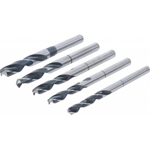 Set burghie HSS, 10 - 11 - 12 - 13 - 15 mm, 5 piese, BGS 6801