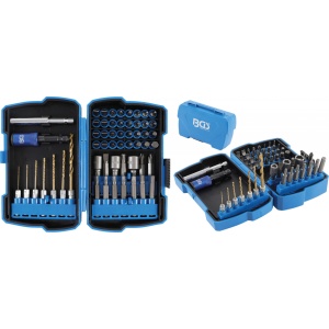Set burghie şi biţi 6,3 mm (1/4") 55 piese, BGS 4811
