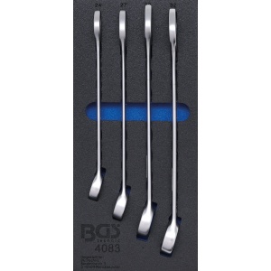 Set chei combinate 24 - 32 mm in suport organizator pentru carucior 1/3, 4 piese, BGS 4083