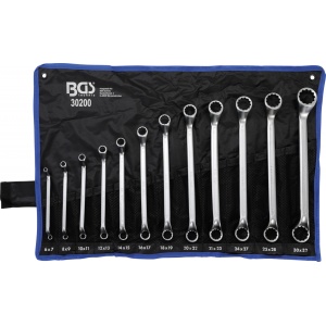 Set chei inelare cu cot 6 - 32 mm, in unghi de 75 °, 12 piese, BGS 30200