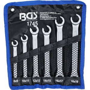 Set chei inelare pentru conducte: 8 x 9mm, 10 x 11mm, 12 x 13mm, 14 x 15mm, 16 x 17mm, 18 x 19mm, 6 piese, BGS 1745 - Img 5