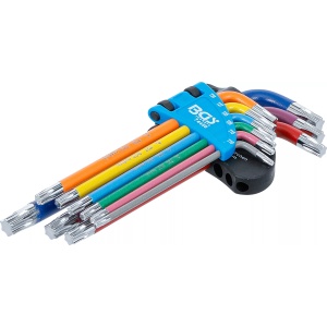 Set chei tip L multicoloră profil T (pentru Torx) T10 - T50 9 piese - Img 1