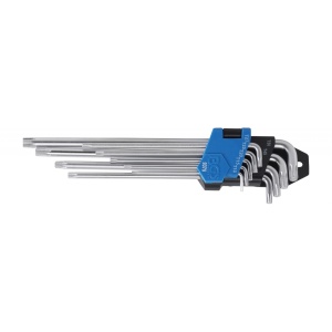 Set chei Torx T10 - T50 tip L extra lungi, 9 piese, BGS 9375