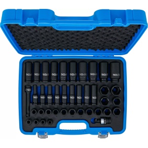 Set chei tubulare de impact 9 - 30 mm, profil hexagon, antrenare 1/2", 40 piese, B-7280 - Img 3