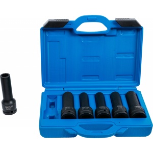 Set chei tubulare de impact Profil E, E18 - E20 - E22 - E24 + chei tubulare de impact cu profil dublu hexagon 17, 19mm, antrenare 3/4", 3/4", 6 piese,, BGS 5250