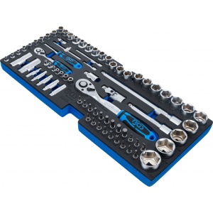 Set chei tubulare marimi in ţoli cu antrenare 1/4" - 1/2", in suport din spuma pentru BGS 3312, 78 piese, BGS 3345 - Img 2