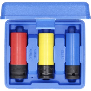 Set chei tubulare pentru demontarea rotilor, 1/2 ", 17 / 19 / 21 mm, 3 buc, Brilliant Tools BT691005 - Img 2