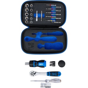 Set chei tubulare si biti, actionare 6,3 mm (1/4"),| 26 piese, BGS 2098 - Img 8