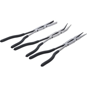 Set clesti lungi cu articulatie dubla : drept, usor indoit, curbat, lungime 340mm, BGS DIY 416 - Img 4