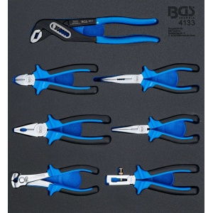Set clesti si patenti in termoformat pentru dulap de scule, 7 piese, BGS 4133 - Img 1