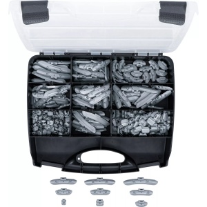 Set contragreutati pentru roti din otel, dimensiuni 5 - 45gr, material Zinc, 320 piese, BGS 9425 - Img 2