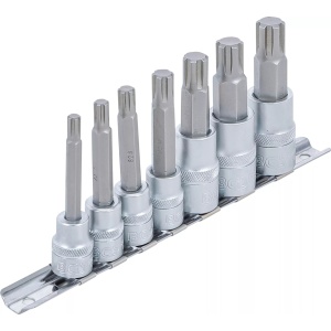 Set cu biti Ribe M6-M14, antrenare cu tubulara 3/8"+1/2", 7 piese, BGS 5185 - Img 2