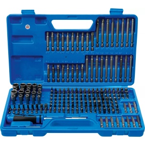 Set cu biţi universali de siguranţa, antrenare hexagon exterior 6,3 mm (1/4"), 208 piese, BGS 20103