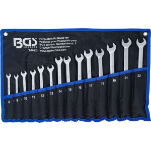 Set de chei combinate fixa+tubulara articulata, 8 - 22 mm, 14 piese, BGS 74425 - Img 6