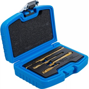 Set de curatat si rectificat filete pentru bujii incandescente | M10 x 1 - M10 x 1.25 - M12 x 1.25, 4 piese, BGS 136 - Img 3