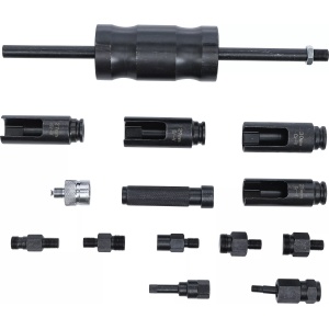 Set extractoare pentru injectoare cu ciocan inertial si articulatie de impact + adaptoare, 14 piese, BGS DIY 67307 - Img 7