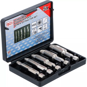 Set extractoare pentru suruburi cu cap in Cruce, Torx sau profil Hexagon, 5 piese, BGS 5282 - Img 3