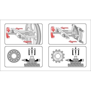 Set extractor de rulmenti, pinioane si roti dintate, Yato YT-0641 - Img 6