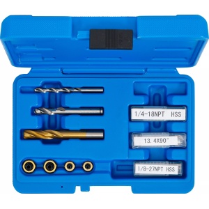 Set pentru reparatii filete pentru aerisitoare de frana 1/4" & 1/8" NPT, BGS 9346 - Img 5