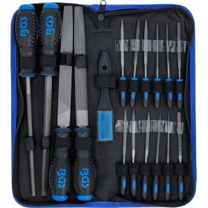 Set pile de atelier cu forme diferite17 piese, BGS 72119 - Img 5