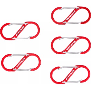 Sortiment cârlige cu carabina, cu deschizatura dubla | aluminiu | 5 piese, BGS DIY 85785 - Img 3