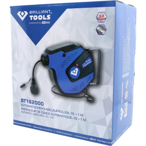 Tambur de infasurare automata a cablului, 15 + 1 m, Brilliant Tools BT162000 - Img 3