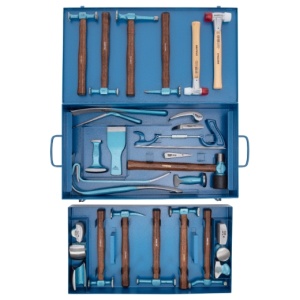 Trusa de tinichigerie cu ciocane si stecluri de finisat, 29 piese, Picard 254, 0025400