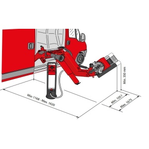 Aparat de dejantat mobil pentru roti de camioane, cu generator de curent si aer, Corghi HD 650 TILT - Img 1
