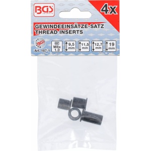 Bucse pentru reparatie filete bujii incandescente M8 x 1.0, 4 piese, BGS 167-1 - Img 4
